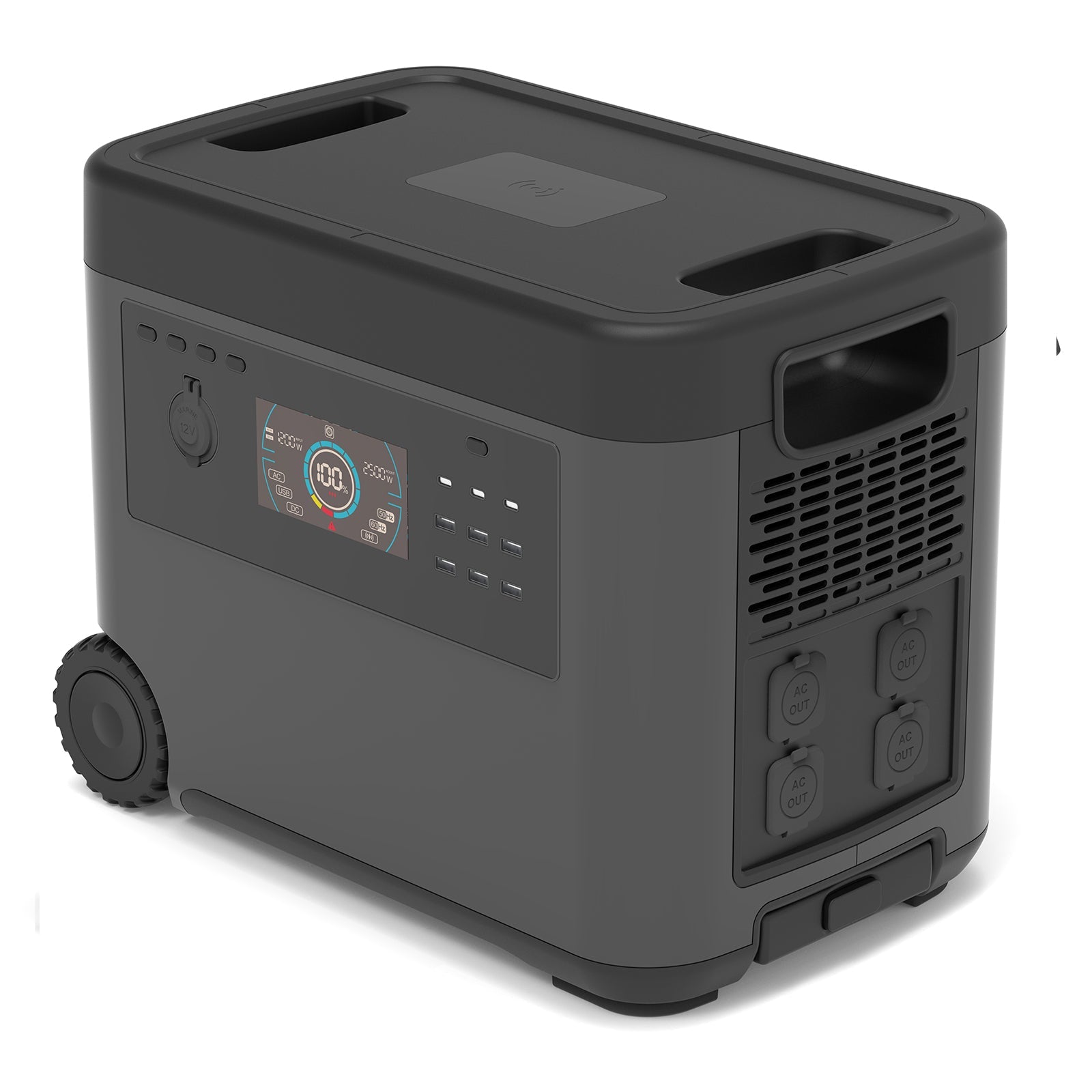 2160Wh With UPS 13 Outputs Flashing&Wireless Charging 2000W Portable Solar Power Station H2000-Acenergy