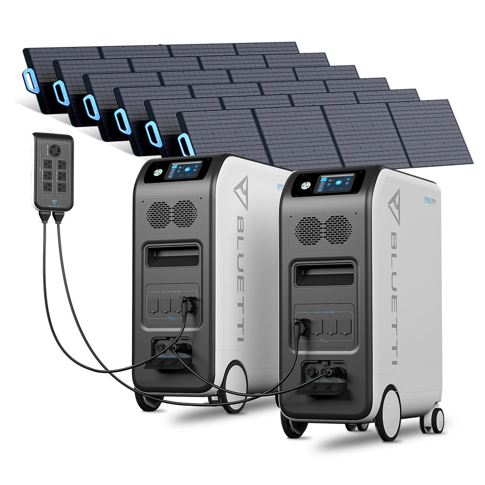 Bluetti Portable Power Station 2*EP500+6*PV200+Split Phase Fusion Box