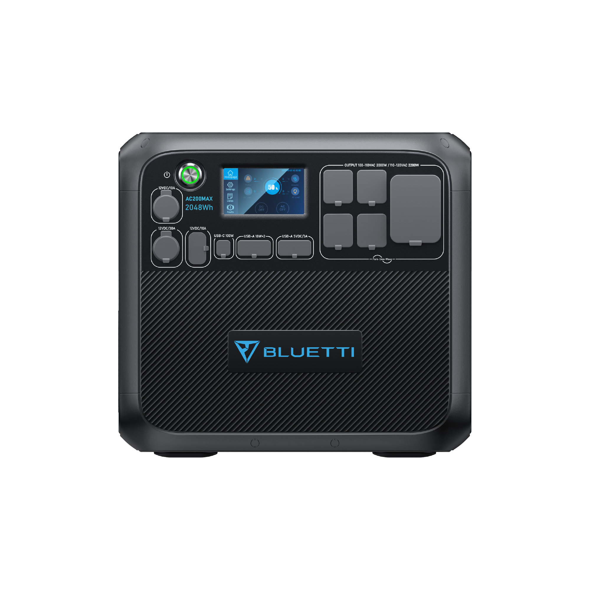 Bluetti AC200 MAX Portable Power Station, 2048wh Ultra-durable LFP Cells, Flexible From 2048Wh to 8192Wh