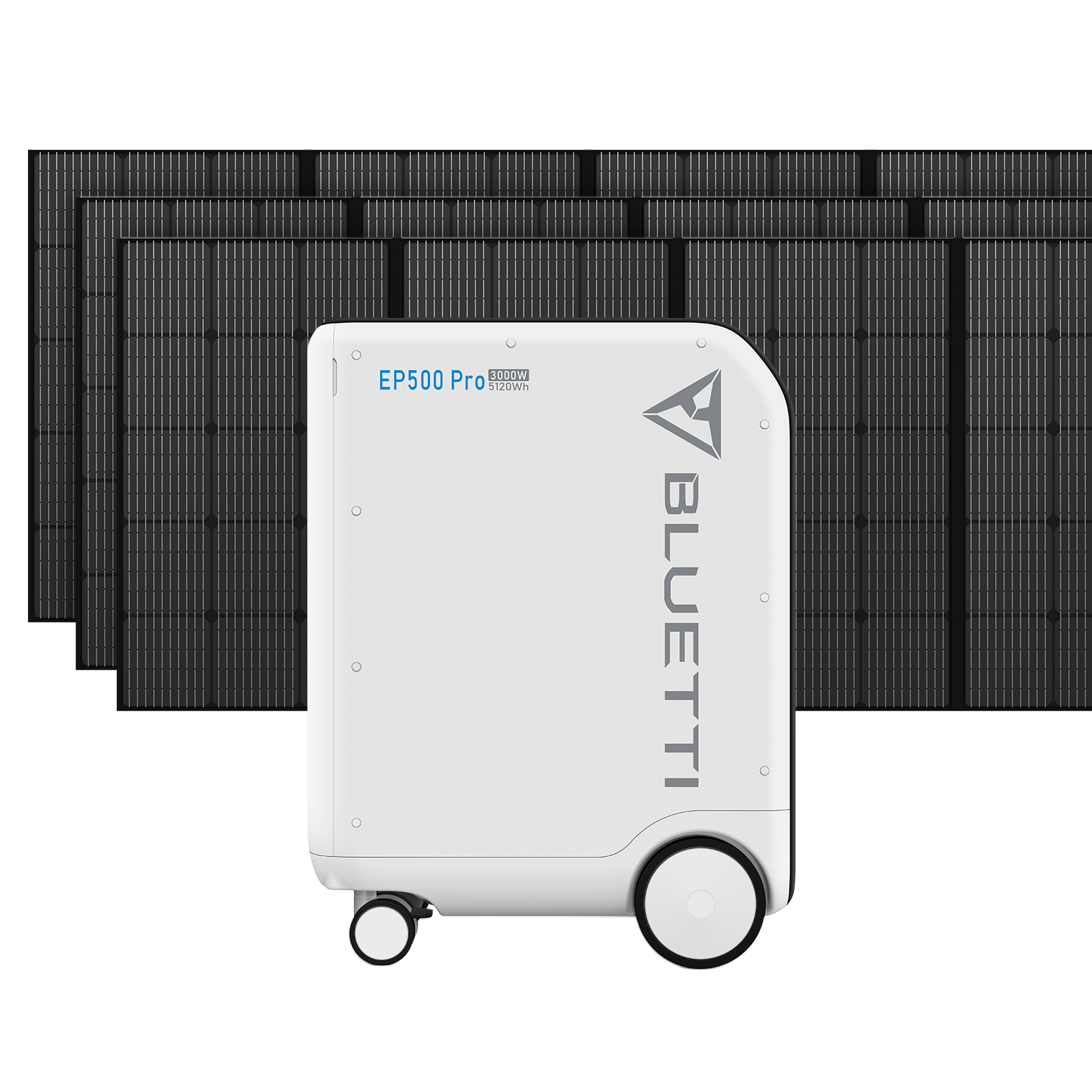 BLUETTI EP500Pro Solar Power Station / 3,000W 5,100Wh, EP500PRO+3*PV350 / 3000W, 5100Wh, 1050W Solar Kit / WHITE