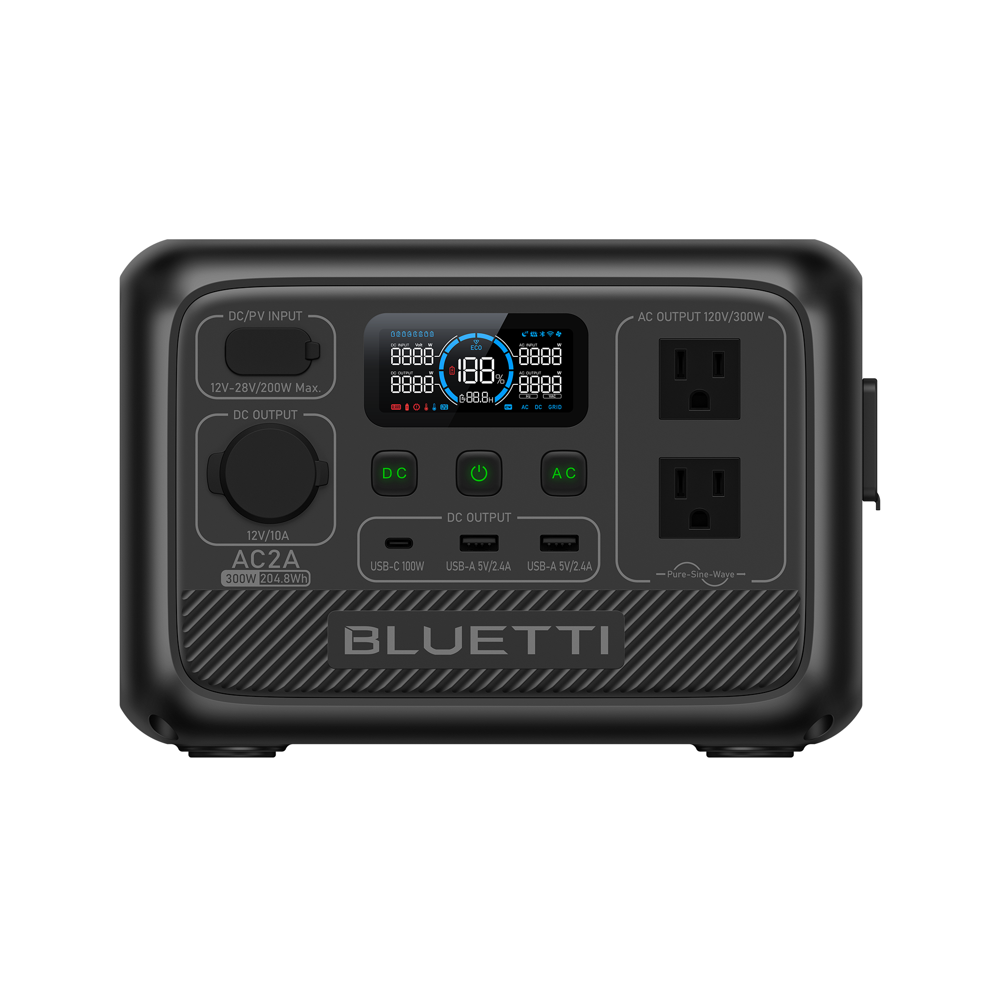 BLUETTI AC2A: Your Compact Power Solution for On-the-Go Adventures AC2A / 300W,204Wh Power Station