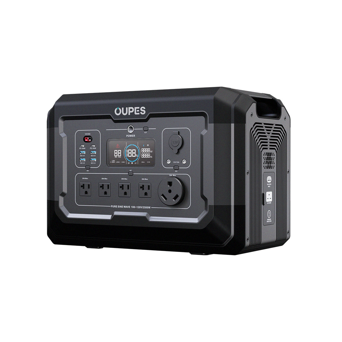 OUPES Mega 2 Home Backup & Portable Power Station | 2500W 2048Wh