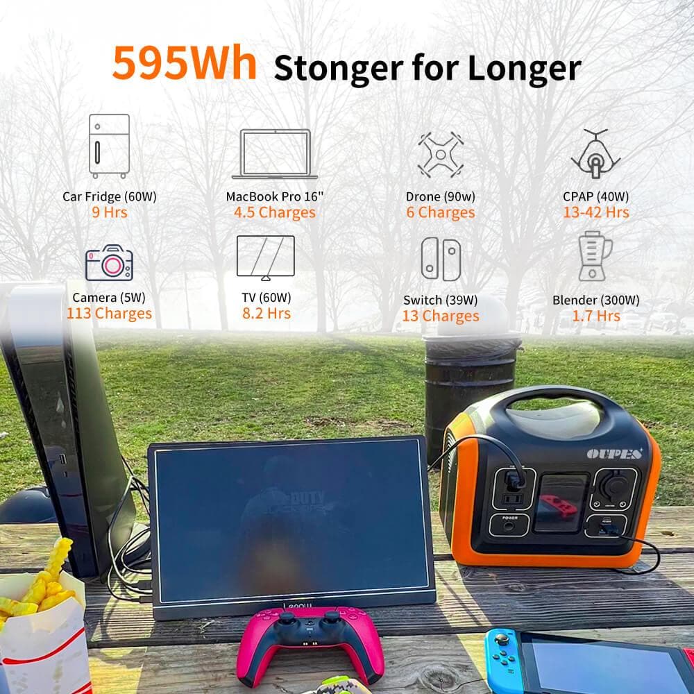 OUPES 600 Portable Power Station | 600W 595Wh