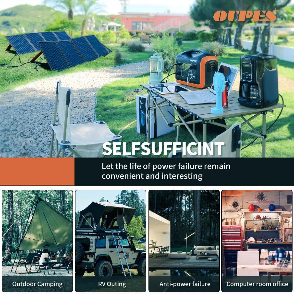 OUPES 200W Portable Solar Panel