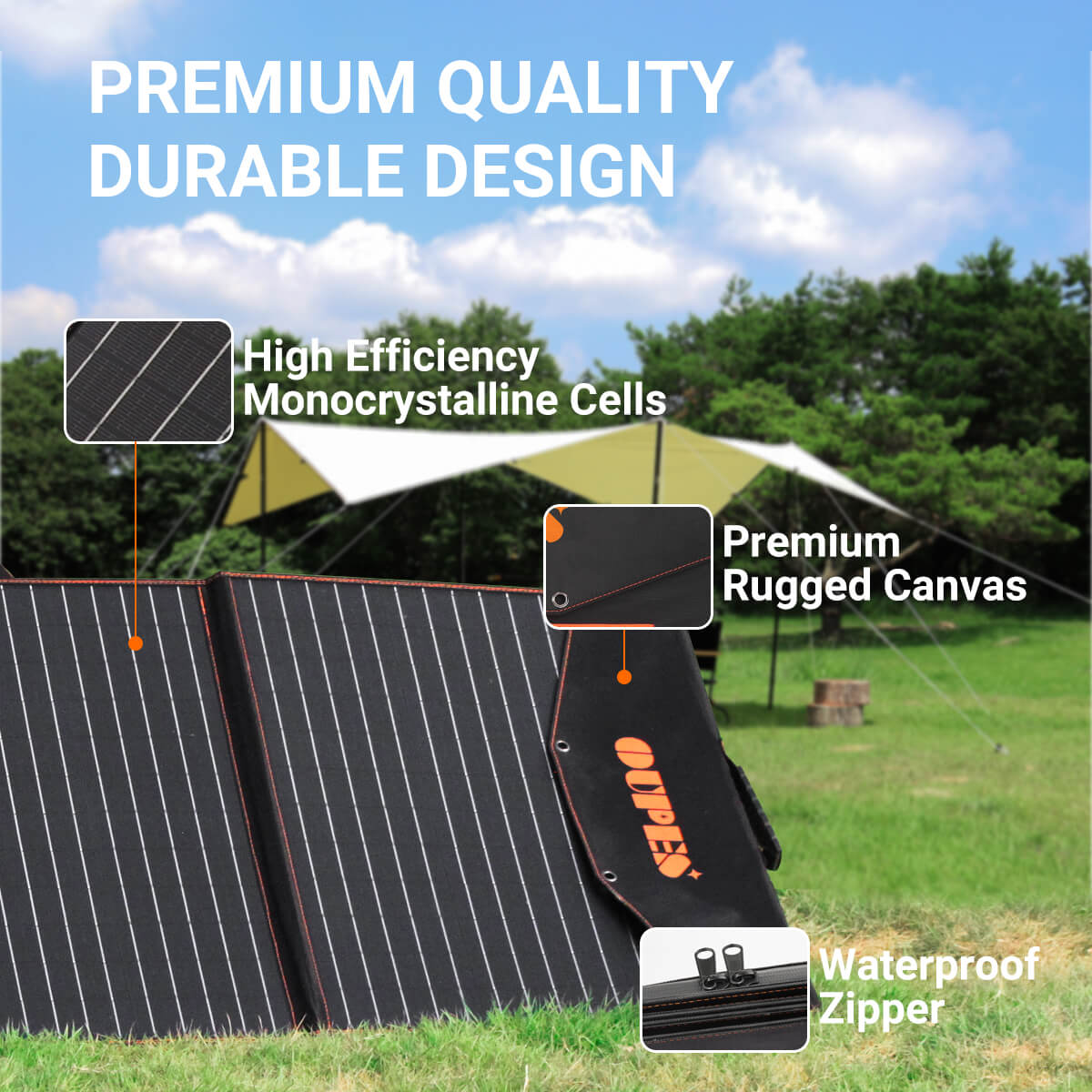 OUPES 480W Portable Solar Panel